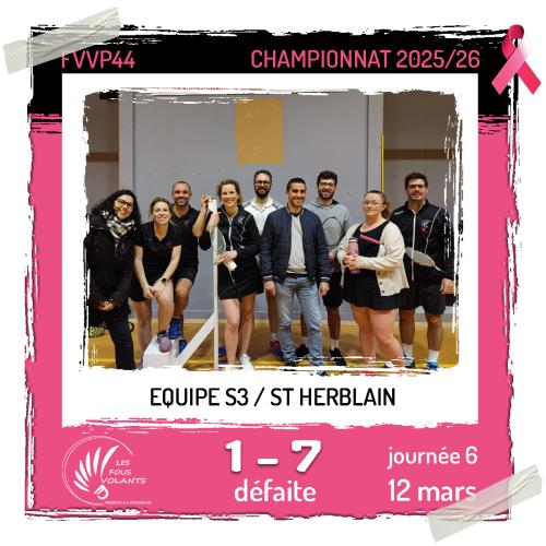 Rencontre J6 de la S3 : Vigneux contre Saint Herblain (défaite)